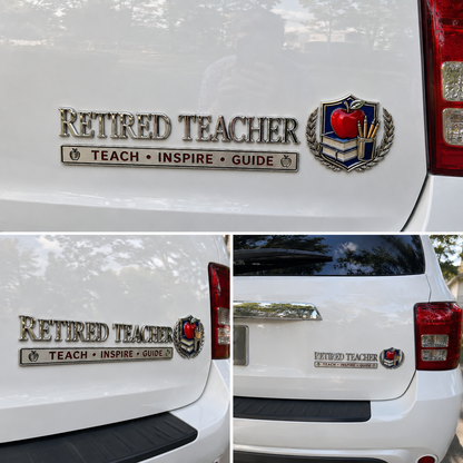 ClassroomLegacy – Retired Teacher Metal Car Emblem – image 5
