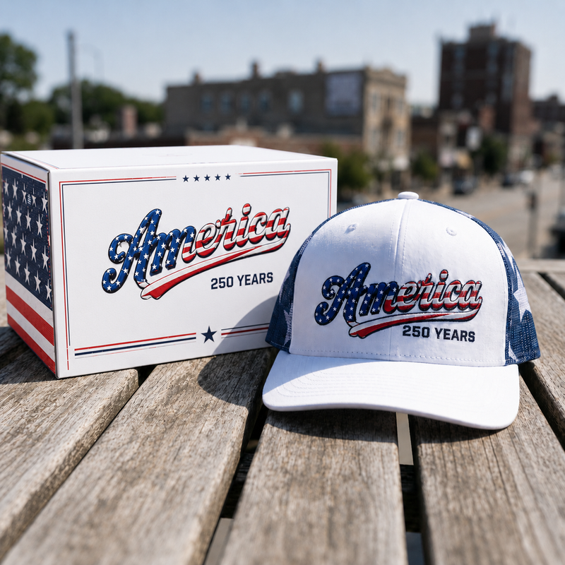 AmericanSpirit – 250 Years Freedom Cap – USA-White / 1-Pack / Adjustable (One Size Fits Most - 21 5/8" – 24 1/8")
