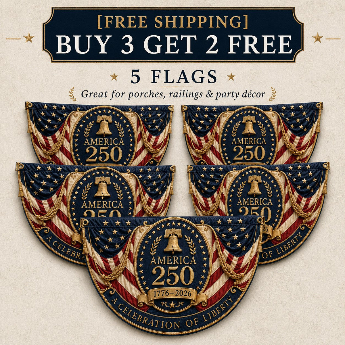 StarSpire - USA Fan Shaped Banner Flag – image 12