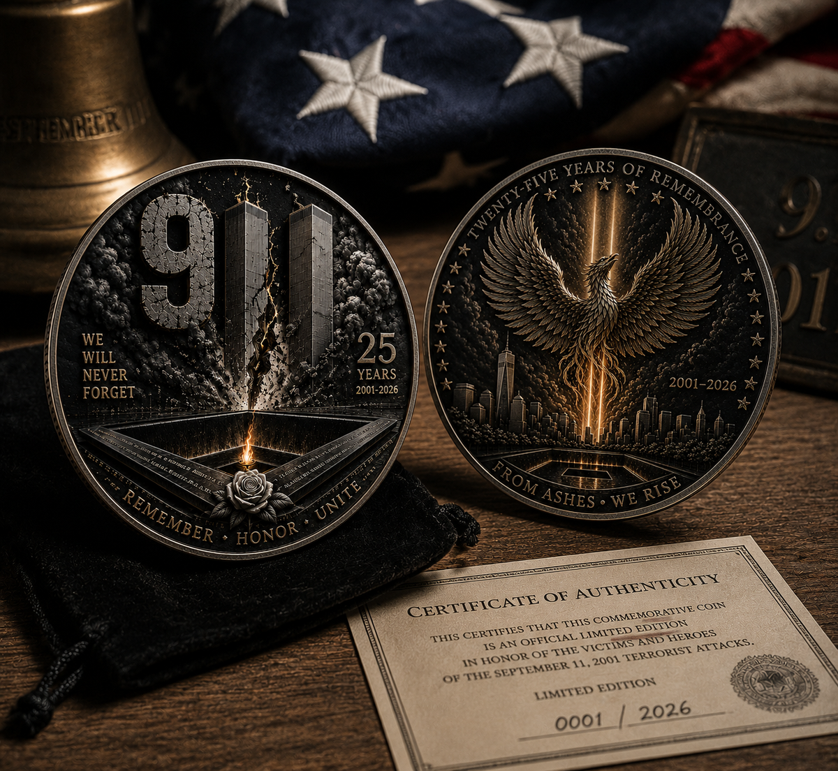 RemembranceHonor - 9/11 25th Anniversary Commemorative Coin – image 3