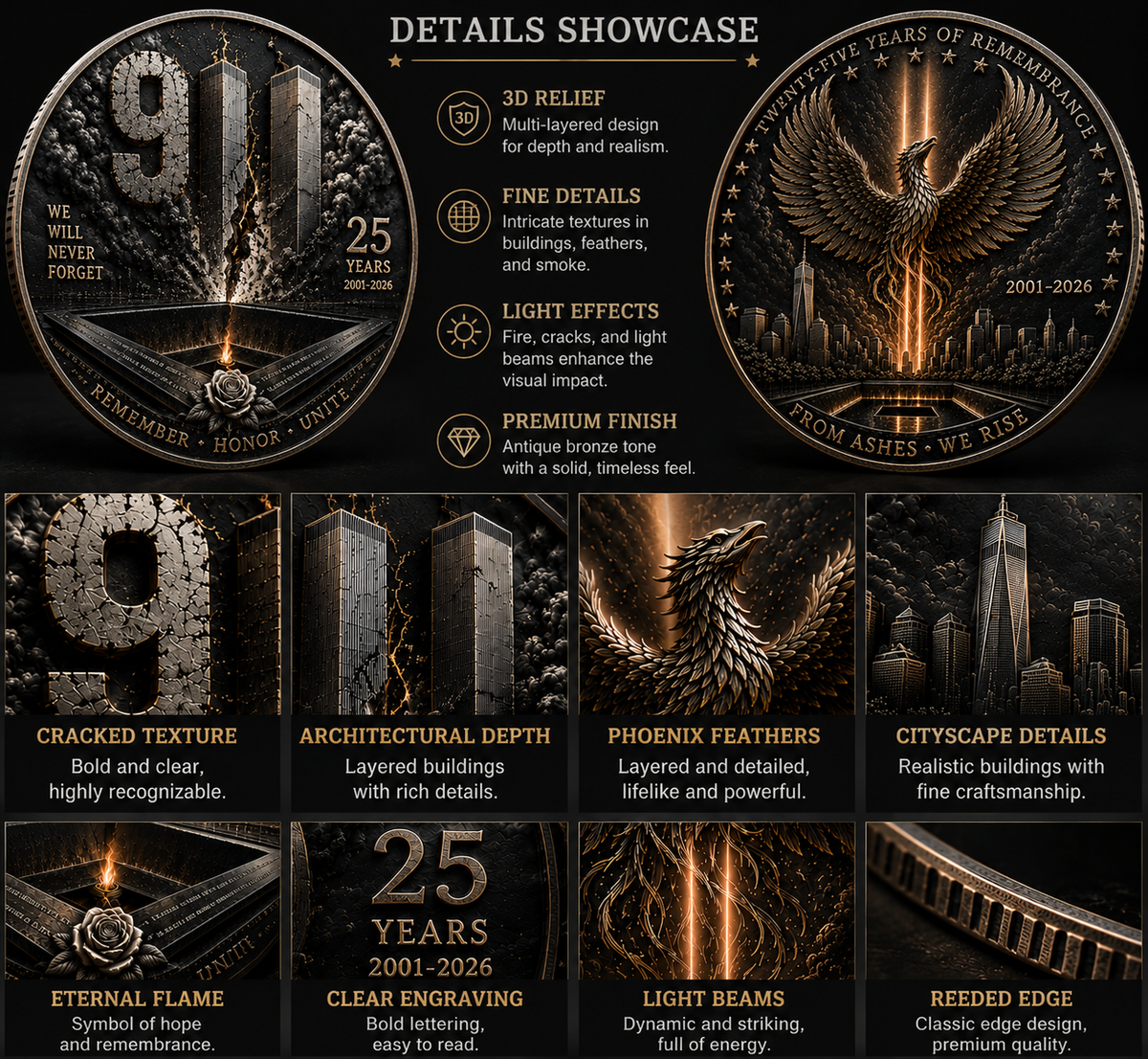 RemembranceHonor - 9/11 25th Anniversary Commemorative Coin – image 5