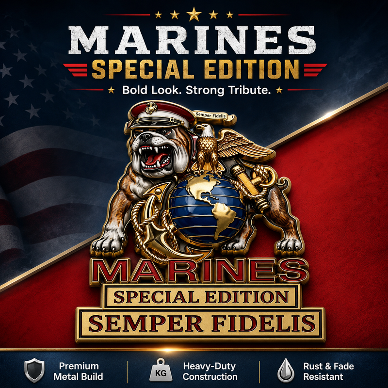 MarineValor – Patriotic Metal Emblem – BUY 1 Emblem