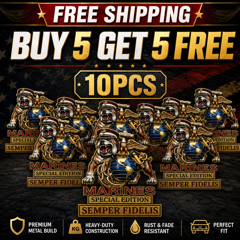 MarineValor – Patriotic Metal Emblem – Buy 5 GET 5 FREE – 10 Emblems⏰Only Today【Free Shipping】