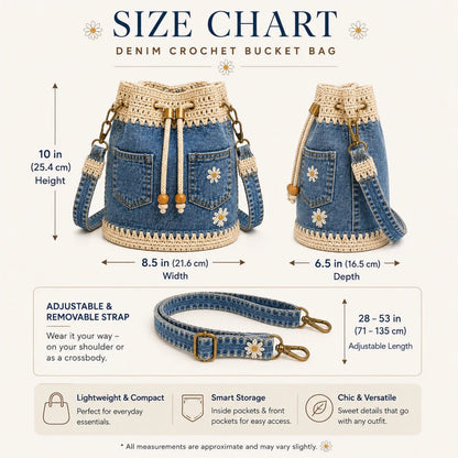 DaisyDenim – Crochet Bucket Bag – image 12