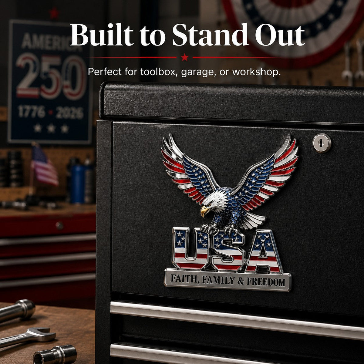 HonorWing – Patriotic USA Metal Emblem – image 5