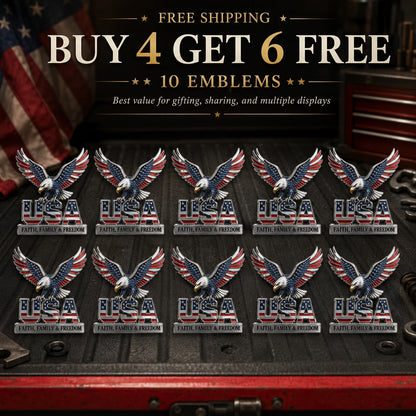 HonorWing – Patriotic USA Metal Emblem – BUY 4 GET 6 FREE - 10 Emblems【FREE SHIPPING】
