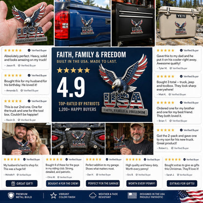 HonorWing – Patriotic USA Metal Emblem – image 2