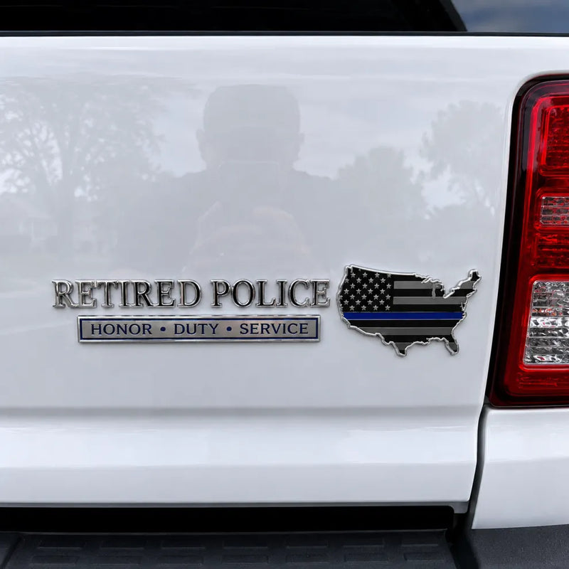 BlueShield – Retired Police Metal Car Emblem – Buy 1