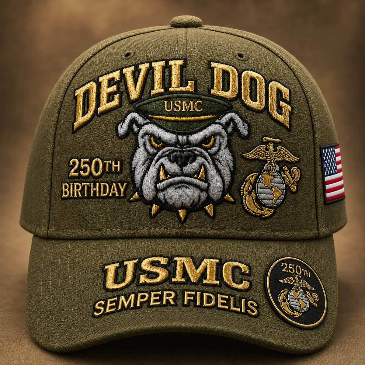 SemperValor – Devil Dog Heritage Embroidered Cap – Green / Buy 1 PC Get 30% OFF