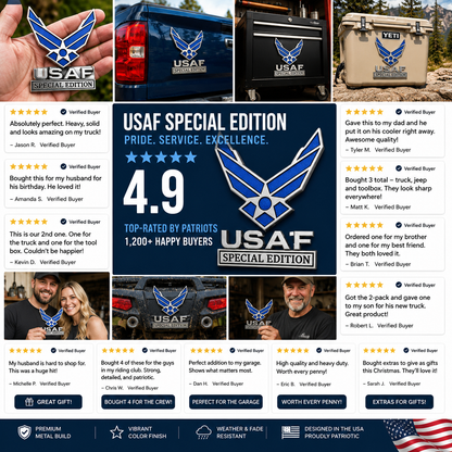 BlueValor – Air Force Metal Car Emblem – image 3