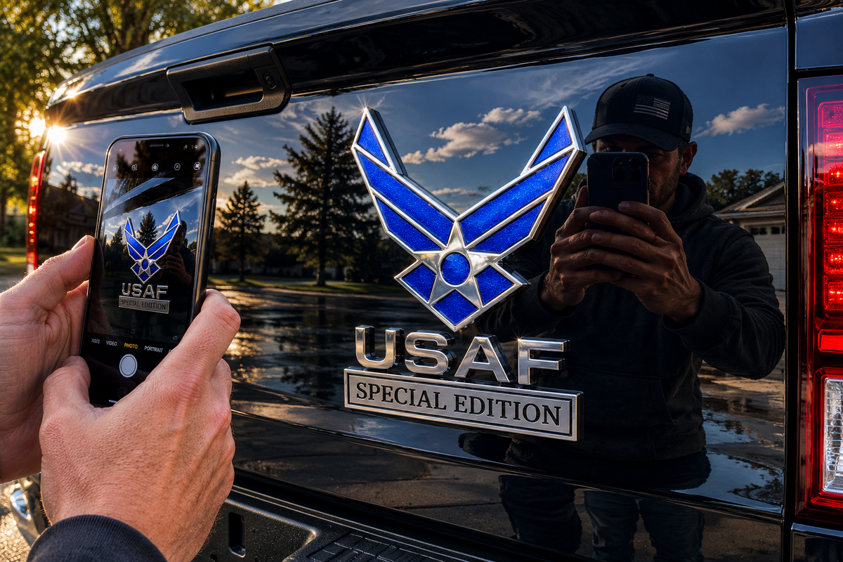 BlueValor – Air Force Metal Car Emblem – image 6