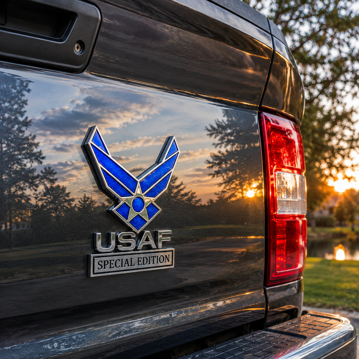 BlueValor – Air Force Metal Car Emblem – image 2