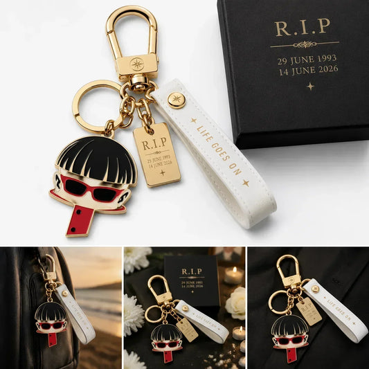 ForeverHold – Life Goes On Memorial Keychain – Black/ Mint Greenglow In The Dark