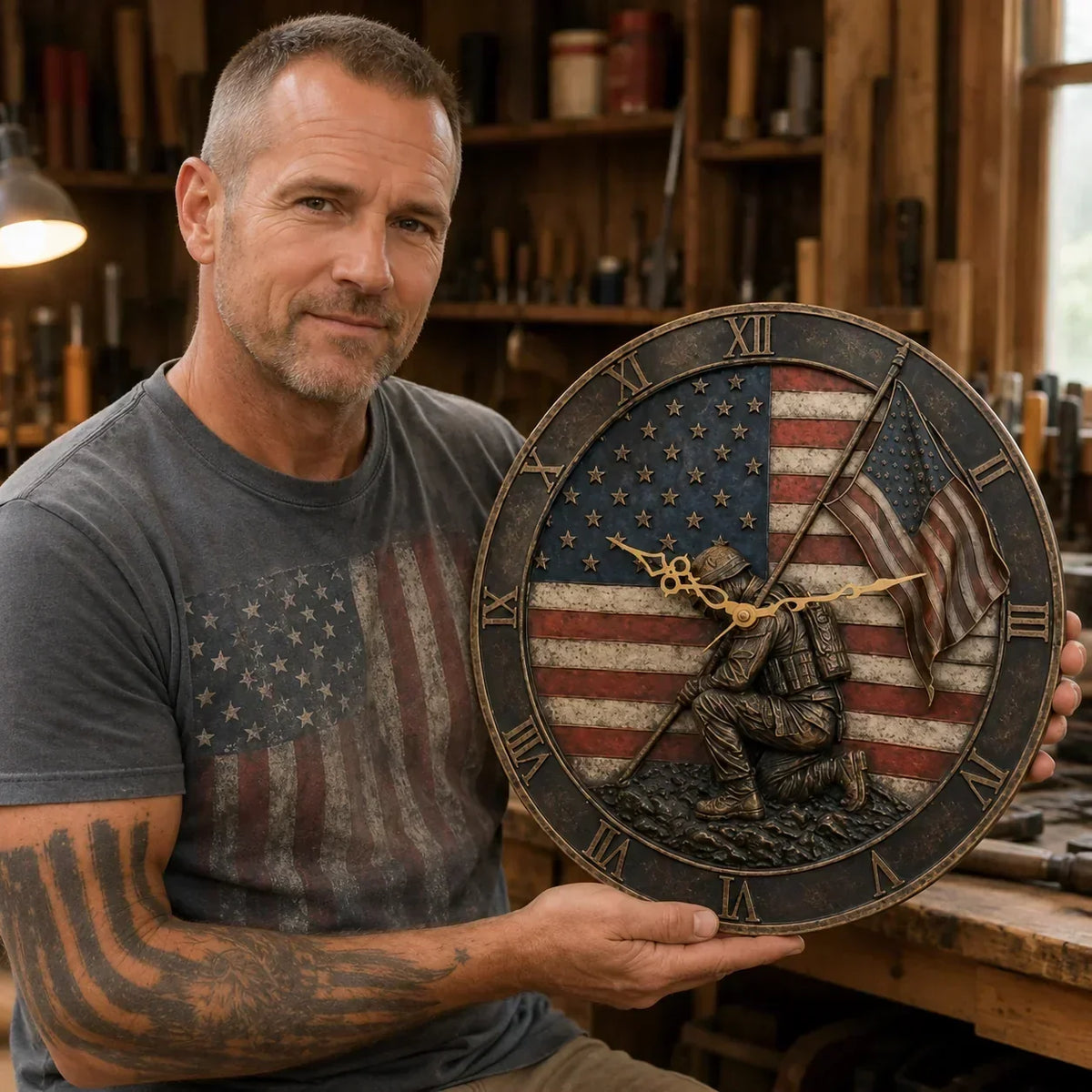 PatriotSpirit – Memorial Wall Clock – image 3