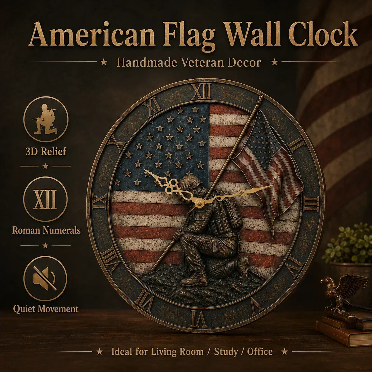 PatriotSpirit – Memorial Wall Clock – image 12