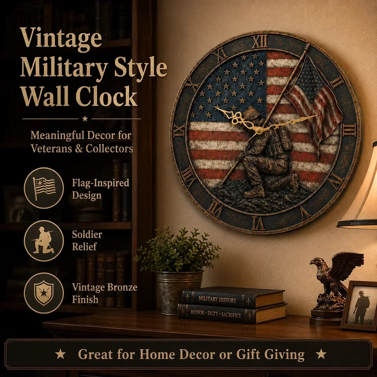 PatriotSpirit – Memorial Wall Clock – image 10