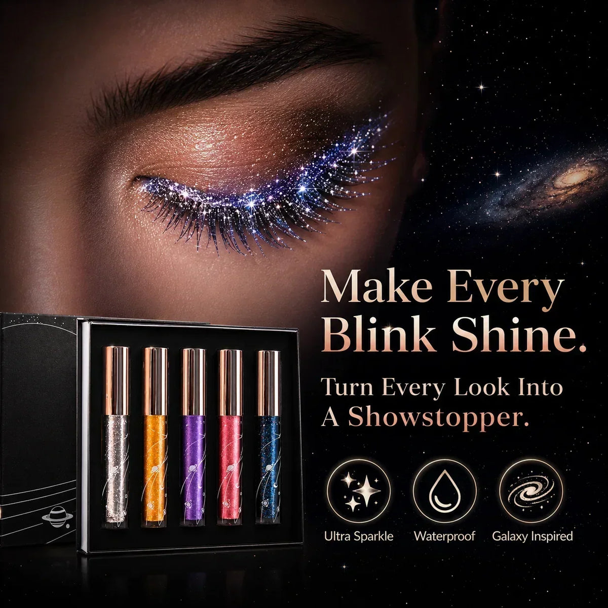 SparkleLash – Shimmer Glitter Mascara Collection – 1 Pack
