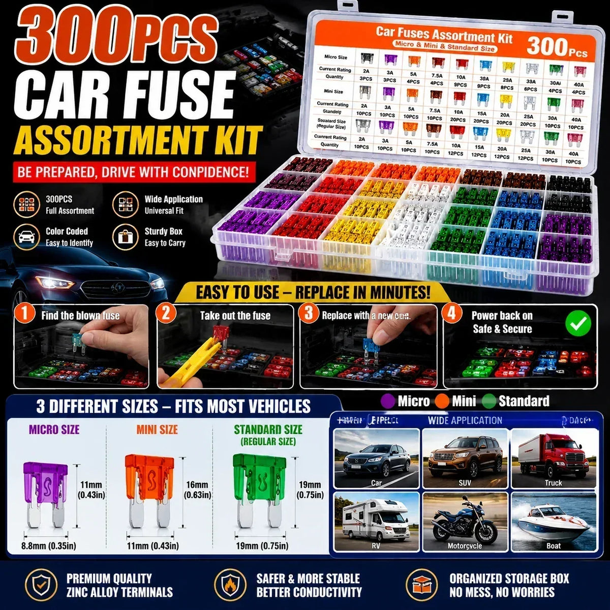 CircuitGuard – Complete Vehicle Fuse Assortment Kit – image 3