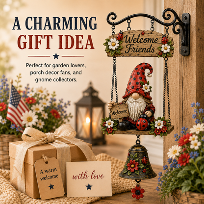 BellGnome – Hanging Garden Gnome Bell Ornament – image 2