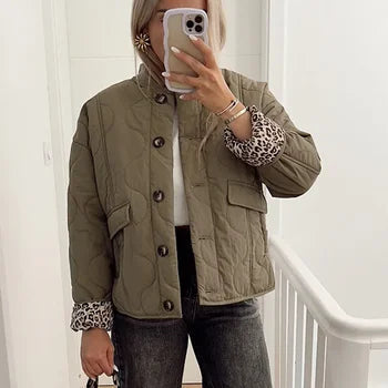 Leopard Women's Jacket – Green / S
