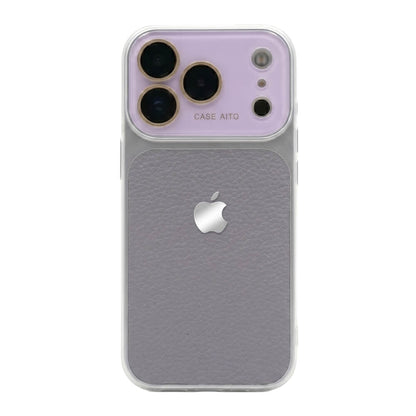 LuxeLens – Crystal Camera Lens Leather Phone Case – Light Purple / iPhone 17 Pro Max