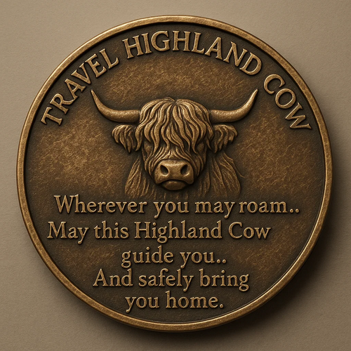 RusticPouch – Highland Cow Travel Coin – BUY 1
