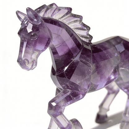 EquiGem – Amethyst Crystal Horse Pendant Keychain – image 4