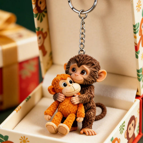 CharmNest – 3D Punch Monkey Emotional Keychain – Buy 1