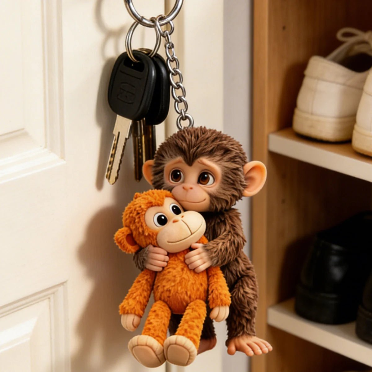 CharmNest – 3D Punch Monkey Emotional Keychain – image 4