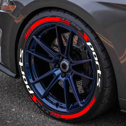 RimStrike – 3D Tire Decal Set – Red / 1 PACK(4 PCS)