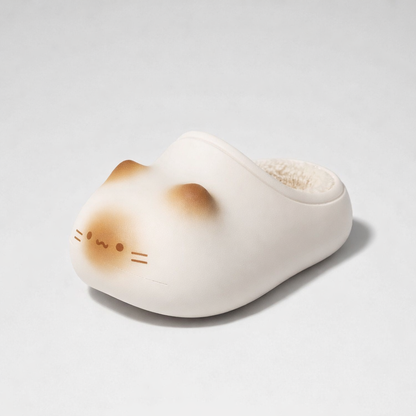 PawlyPrints - Cat Paw Print Slippers – White / 36