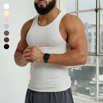 PowerWear | Men’s Casual Sleeveless T-Shirt – White / M
