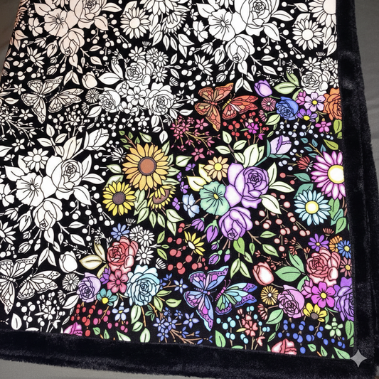 FocusBlanket – DIY Coloring Blanket – Vintage Flowers