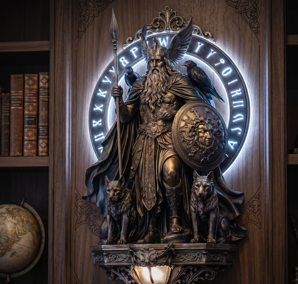Nordic Legend Light – Odin Guardian Lamp – image 4