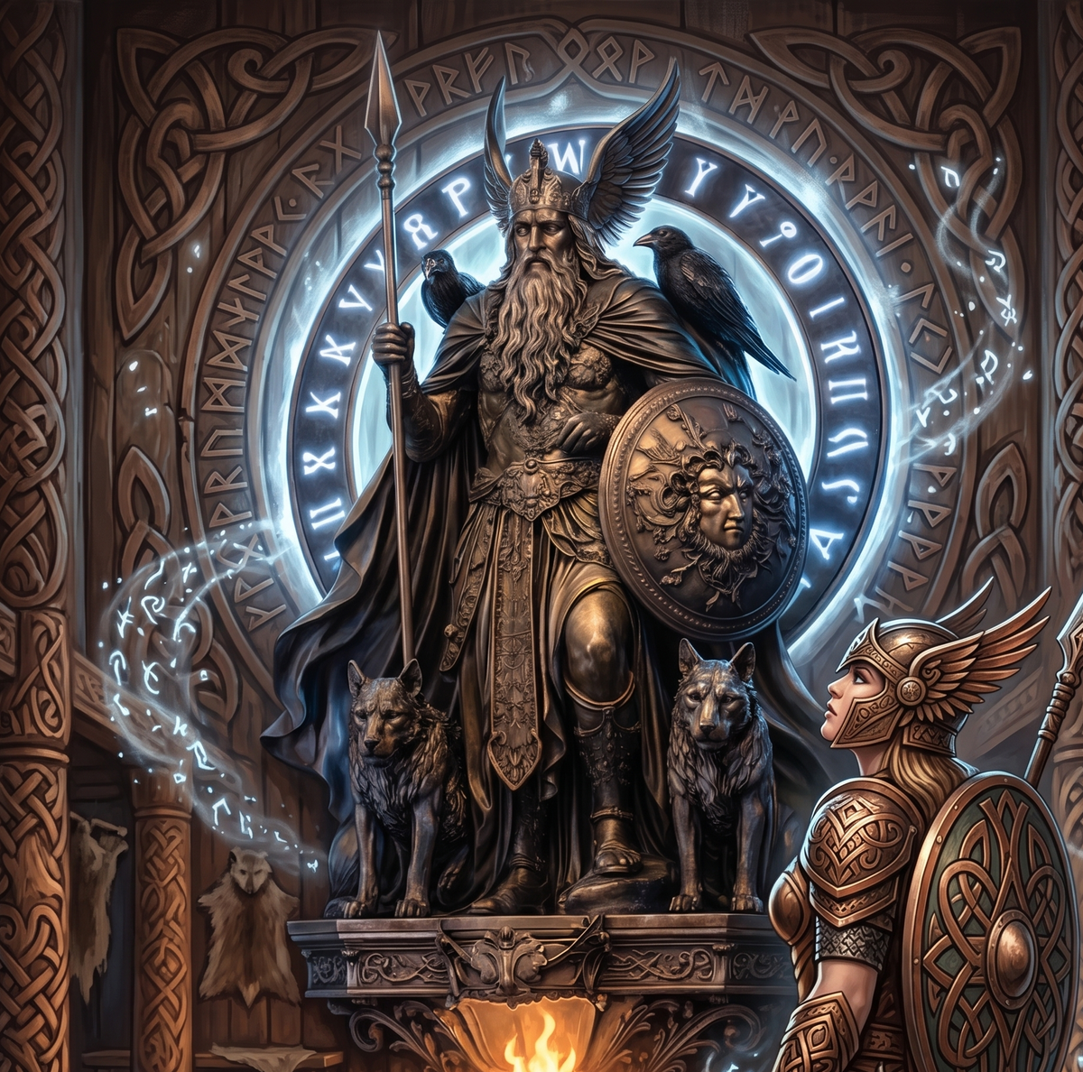 Nordic Legend Light – Odin Guardian Lamp – image 2