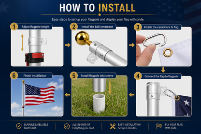 SolarGlory – Telescopic Flagpole with LED Light – image 3