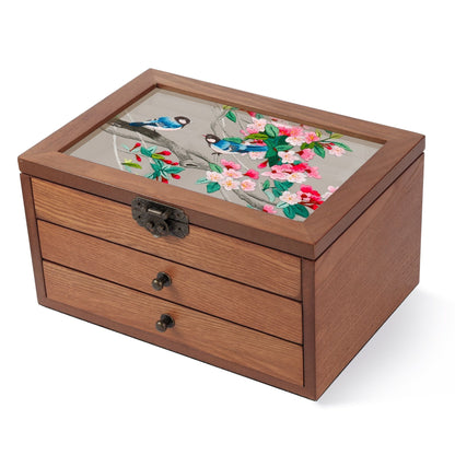 DynastyGrace - Handcrafted Keepsake Box – Magpies & Flowers 02