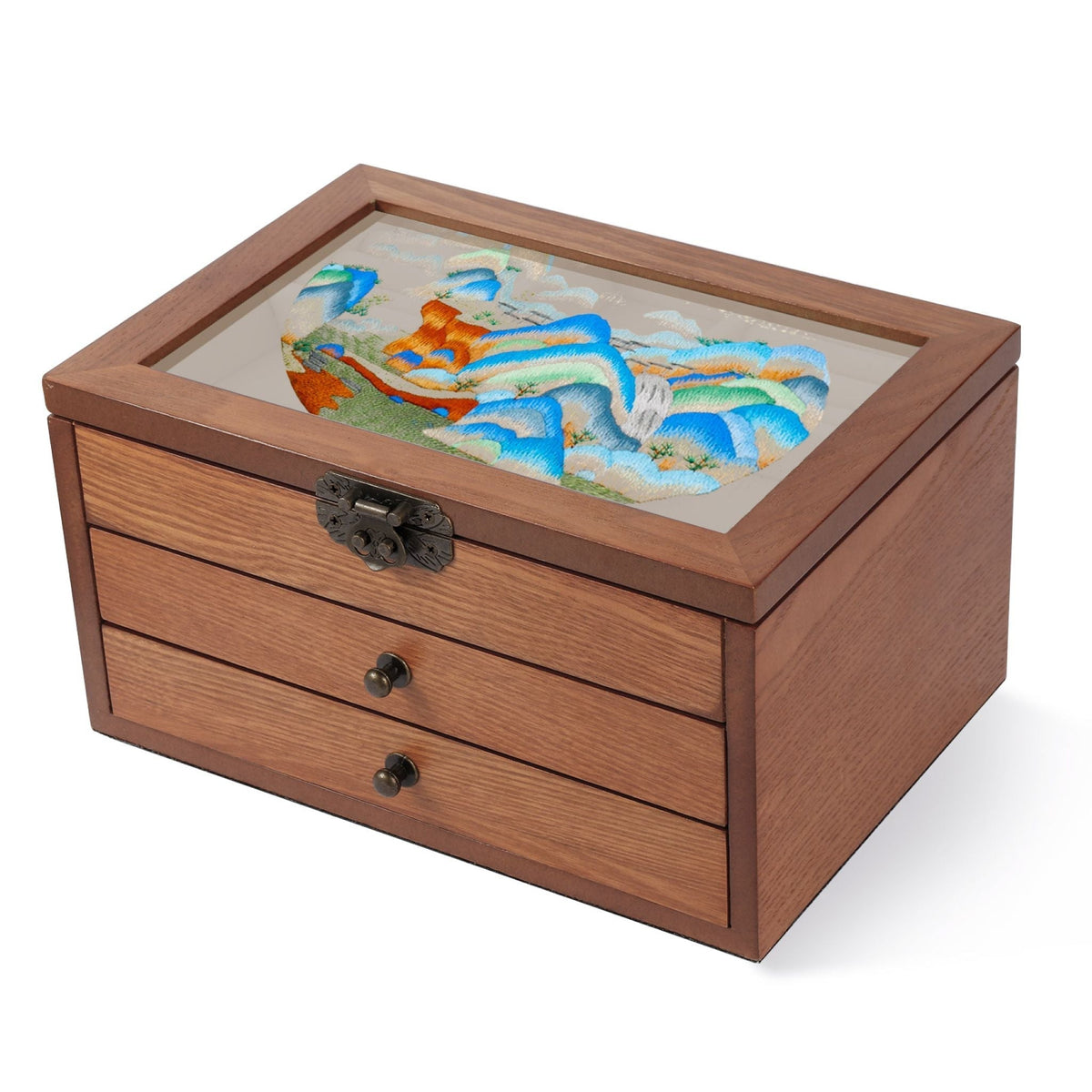 DynastyGrace - Handcrafted Keepsake Box – Mountains Landscape