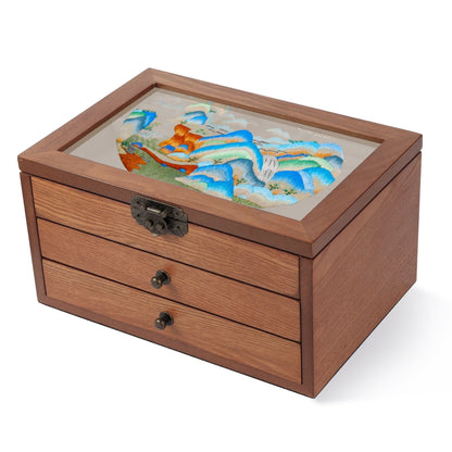 DynastyGrace - Handcrafted Keepsake Box – Mountains Landscape