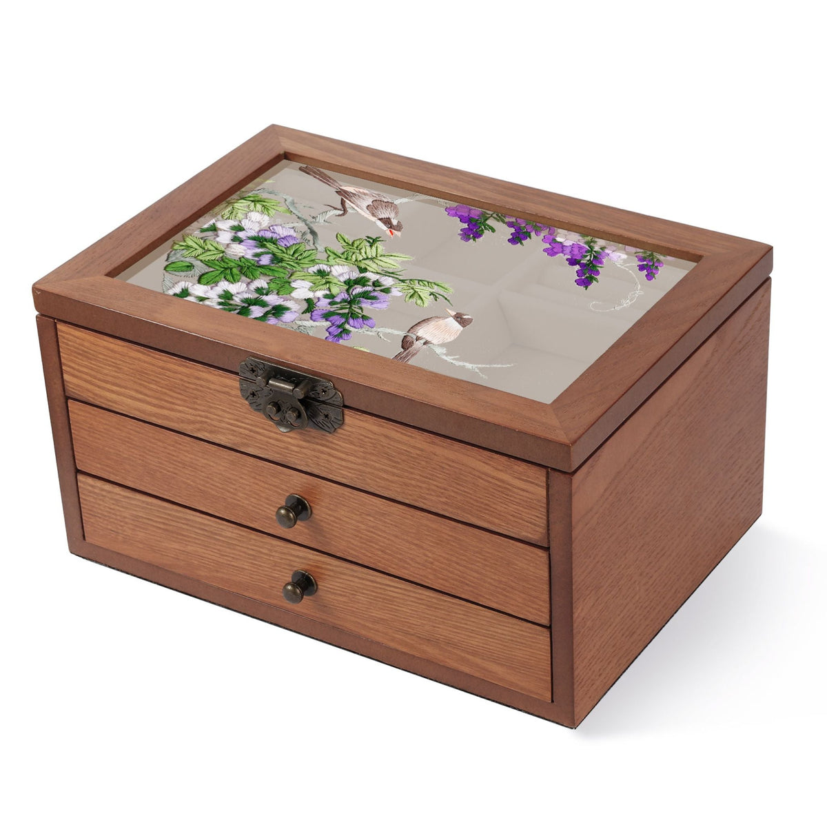 DynastyGrace - Handcrafted Keepsake Box – Wisteria Flower 01