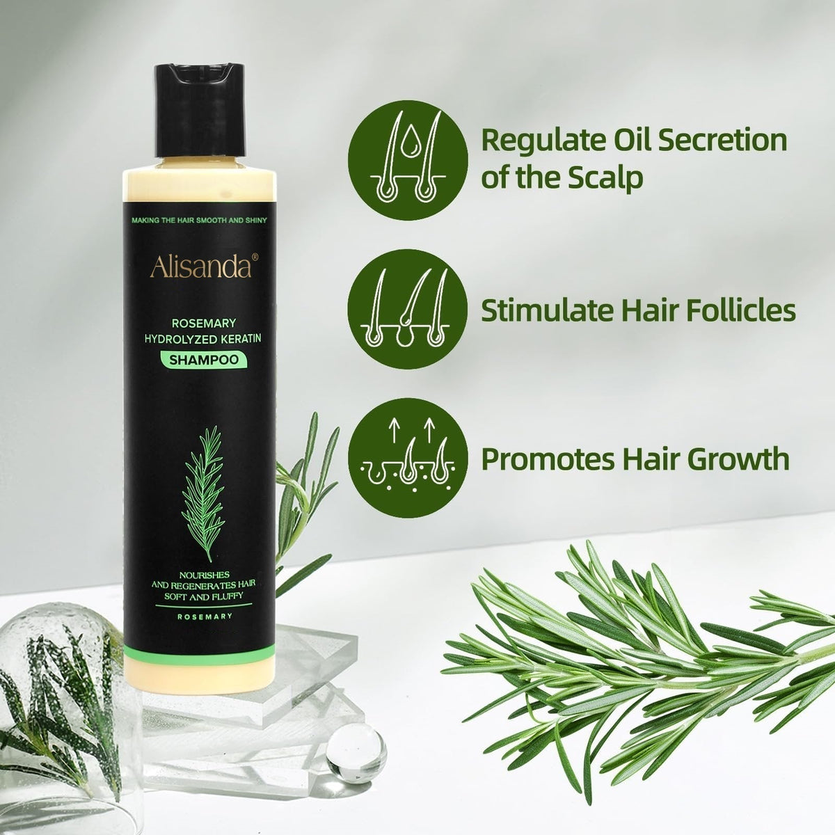 LushRoot – Thickening Rosemary Shampoo – image 3