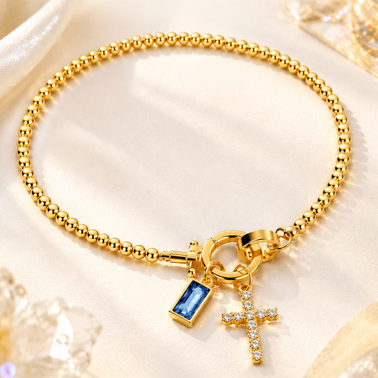 CelestiaFaith – Gold Cross Bracelet – image 2