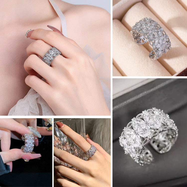 BloomVera – Certified Moissanite Flower Statement Ring – image 9