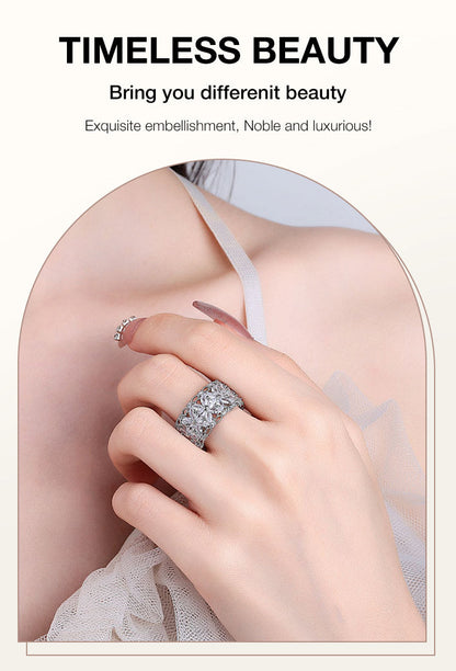 BloomVera – Certified Moissanite Flower Statement Ring – image 16