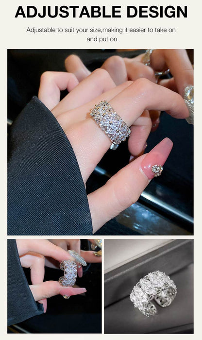 BloomVera – Certified Moissanite Flower Statement Ring – image 8