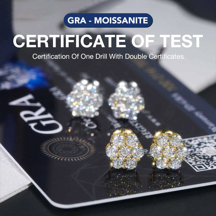 RoselleShine – Floral Moissanite Earrings – image 3