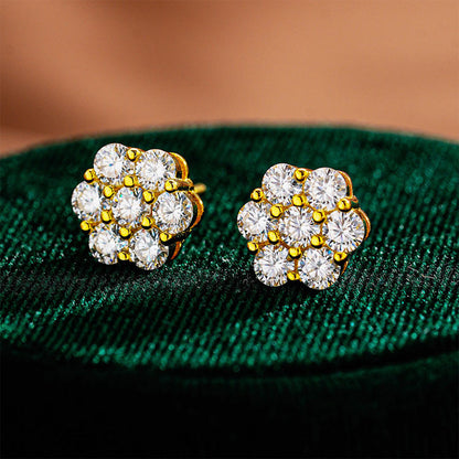 RoselleShine – Floral Moissanite Earrings – image 4
