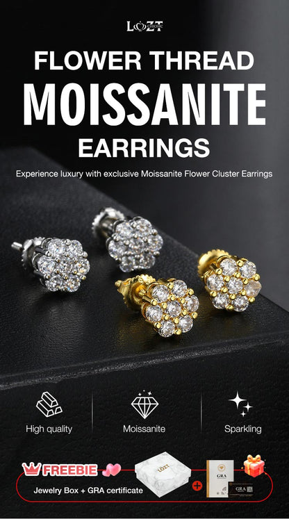 RoselleShine – Floral Moissanite Earrings – image 8