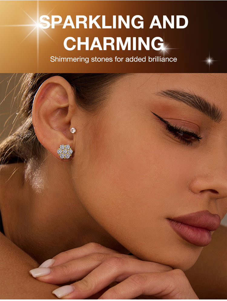 RoselleShine – Floral Moissanite Earrings – image 10