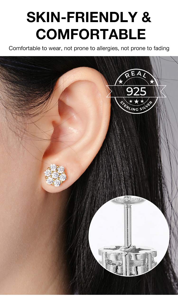 RoselleShine – Floral Moissanite Earrings – image 11